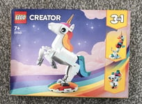 LEGO 31140 Creator Magical Unicorn 3 In 1 New