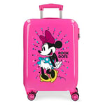 Disney Minnie Sunny Day Pink Cabin Suitcase 37 x 55 x 20 cm Rigid ABS Combination Lock 34 Litre 2.6 kg 4 Double Wheels Hand Luggage