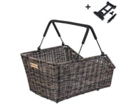 Kosz Na Tylny Bagażnik Basil Cento Rattan Look Mik, Mik System (Ready To Go) Waterproof Nature Brown (New 2025)