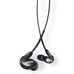 Shure AONIC 215 Wired Sound Isolating Earbuds, Clear Sound, Single Driver, Secure In-Ear Fit, Detachable Cable, Durable Quality, Compatible with Apple & Android Devices - Black