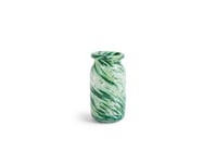 HAY - Splash Vase Roll Neck Small Green Swirl Hay