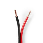 NEDIS Câble de Haut-Parleur 2x 2,50 mm2 25,0 m Gaine Noir/Rouge