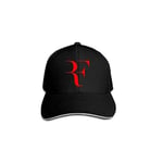 cap hat Unisex Roger Federer Red Logo Adjustable Fashion Baseball Cap Black female adult