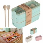 Unbranded (Beige) 3 Layer Lunch Box Spoon Dinnerware Bento Food Storage Container Microwave UK