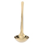 Cabilock Stainless Steel Soup Spoon Long Handle Ladle Spoon Kitchen Cooking Soup Spoon Ladle for Hotpot Restaurant Kitchen (Golden)