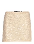 ROTATE Birger Christensen Sequin Mini Skirt Beige