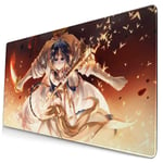 Magi - The Labyrinth of Magic Japanese Anime Style Large Gaming Mouse Pad Desk Mat Long Non-Slip Rubber Stitched Edges Mice Pads 15.8x29.5 in