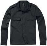 Brandit US Shirt Longsleeve, Black, M