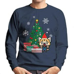 Aggretsuko Around The Christmas Tree Men's Sweatshirt