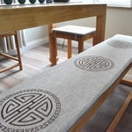 Anqi Coussin de chaise longue lavable en bois avec fermeture éclair pour banc de terrasse et banc de terrasse pour meubles de plein air