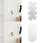 Spegel med LED-lampor 80x40 cm glas oval - Spegel Med LED - Speglar Med LED - Home & Living
