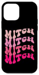 Coque pour iPhone 12 mini Nom personnalisé Mitch I Love Mitch Vintage