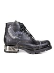 New Rock Desperado Boots - Dirty Black/Silver