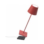 Perenz - Lampe de table led rechargeable et dimmable Poldina Pro Rouge