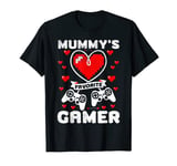 Mummy's Favorite Gamer Funny Boys Kids Valentine's Day 2023 T-Shirt