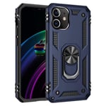TOPOFU for iPhone 12 Pro Max Case,Soft TPU Bumper and Shockproof PC Cover,Full Body Protection Case with 360 Degree Ring Magnetic Holder for iPhone 12 Pro Max (Blue)