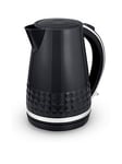 Tower T10075Blk Solitaire Kettle With 360&Deg; Swivel Base, Cord Storage, 1.5L, 3Kw - Black And Chrome Accents