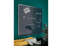 Leitz Cosy - Whiteboard-Tavla - Väggmonterbar - 450 X 450 Mm - Tempererat Glas - Magnetisk - Sammetsgrå