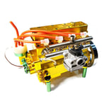 deguojilvxingshe GN-N100 Water-cooled Gasoline Engine, 32cc Inline Four-cylinder Engine Aluminum Alloy Gas Engine Model for RC Model Car / Ship (with Fuel Tank ,Spark Plug and Igniter)