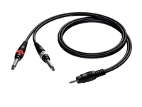 Adapter AV Procab Procab CAB713/1.5 3.5 mm Jack male stereo - 2 x 6.3 mm Jack male mono 1.5 meter