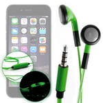 DURAGADGET Exclusive LED Flashing Earphones - Glowing Neon Light-Up USB Rechargeable Earphones in Dazzling Green - Suitable for the Apple iPhone 7 & 7 Plus