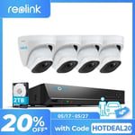 Reolink 5MP CCTV PoE Security Camera System 8CH PoE NVR 24/7 Recording 2TB HDD