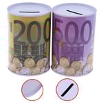 1 st Euro Dollar Penninglåda Säker Cylinder Spargris Banks For Co