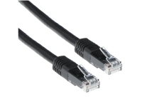 ACT Black 15 meter U/UTP CAT6A patch cable with RJ45 connectors