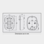 Lalizas Topplanterna för toppmontering FOS LED Masthead light, 3 W, 12 - 24 V, 225°, svart plast, 104 x 78 45 mm, vit, båtar <20 meter + ljuskälla W