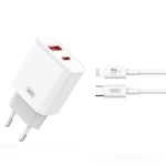 iPhone Snabbladdare USB-C strömadapter 20W + Kabel
