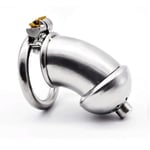 Luckly77 Stainless Steel Breathable Invisible Chastity Lock Silicone Urethra Horse Eye Stimulation Male Adult Products (Size : S)