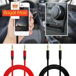 2m Aux Cable Audio Lead 3.5mm Jack To Jack Stereo Male For Pc Phone Mp3 Ipod Uk