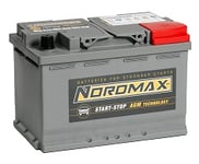 NORDMAX 57020 Start-Stop AGM batteri 12 V 70 Ah CCA 760 A (EN)