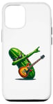 Coque pour iPhone 12/12 Pro Pickle, concombre amusant, amateurs de guitare, médiator de guitare