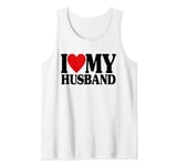 I Heart My Husband Love Women Valentine's Day Wife Matching Tank Top