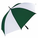 X-brella Grand parapluie de golf FibreLight résistant au vent, vert/blanc, grand, Classique