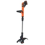 BLACK+DECKER String Grass Trimmer, Cordless 28 cm. 2.0Ah Lithium Ion Battery, Orange, STC1820PC-GB