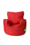 Cotton Red Stars Bean Bag Arm Chair Toddler Size