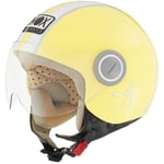 NOX - Casque scooter jet - N210  - Jaune et blanc