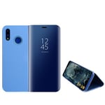 Funda® Mirror Plating Flip Case for Xiaomi Redmi Note 7 (Sky Blue)