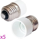 5x Light Bulb Adapter E27 Edison to E14 Screw Type Mini SES Adapter Fitting 60W