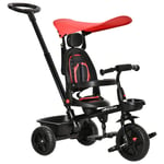 4 in 1 Baby Tricycle with Reversible Angle Adjustable Seat Removable Handle