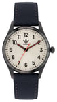 Adidas AOSY23039 CODE FOUR White Dial Black Cotton Leather Watch