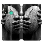 Housse cuir portefeuille pour Huawei P Smart (2020) Rugby ballon vintage