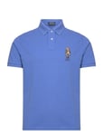 Custom Slim Fit Polo Bear Polo Shirt Tops Polos Short-sleeved Blue Polo Ralph Lauren