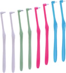 8 PCS Interspace Toothbrushes,Single Tufted Toothbrush End-tuft Tapered Brushes