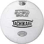 Tachikara Sv5 W Doré compétition Premium Cuir de Volley-Ball, Mixte, SV5W Gold.NFHS, Blanc, Taille Unique