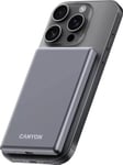 Canyon Oncharge 505, Powerbank, 5.000 Mah, In: Usb-C, Out: Usb-C Pd 20W + Wireless Magsafe 15W, Ultrathin, Grey
