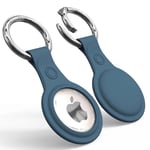 SERO AirTag silikonskydd med nyckelring / karbinhake, blå