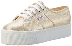 Superga Unisex 2790-lamew platform sneakers, Gold, 5 UK